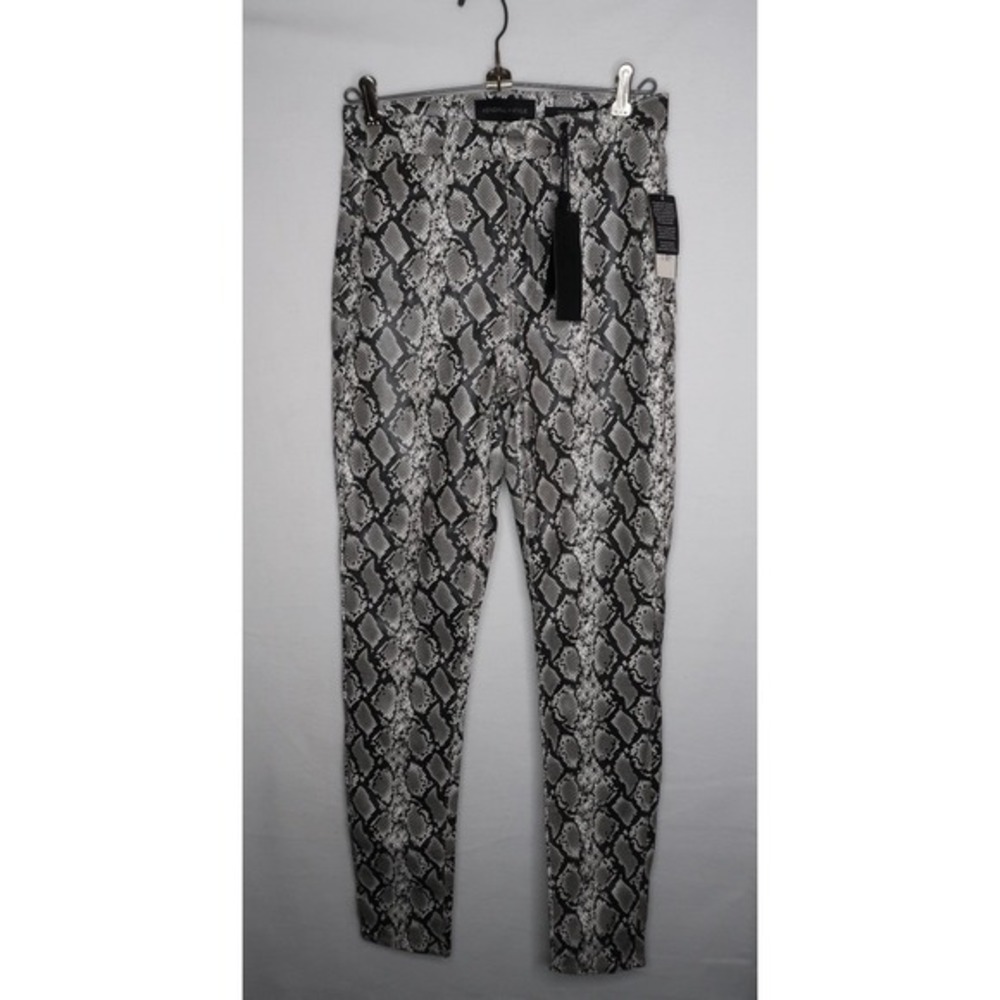 Kendall Kylie Snake Print Faux Leather Pants Skyscraper Skinny 26 Clubwear NWT
